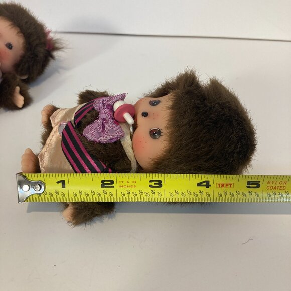 Bebichhichi Monchhichi Monkey Pair Star Plush Sekiguchi 7th Anniversary Suit Toy - Picture 8 of 10